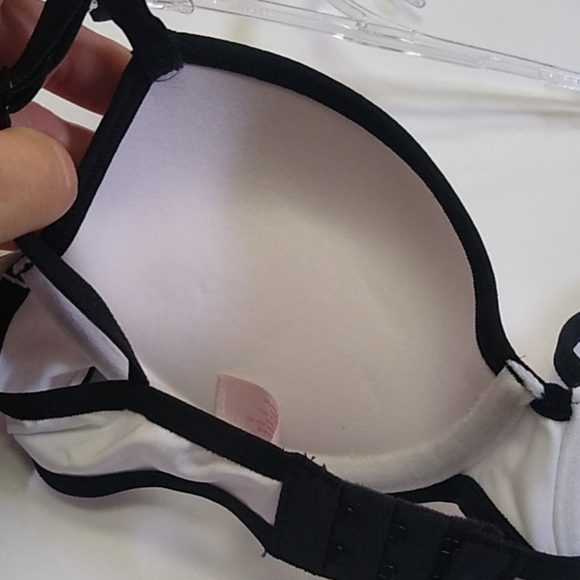 Candie's Padded Push-Up Bra, White + Black, Size 32A - Picture 6 of 8